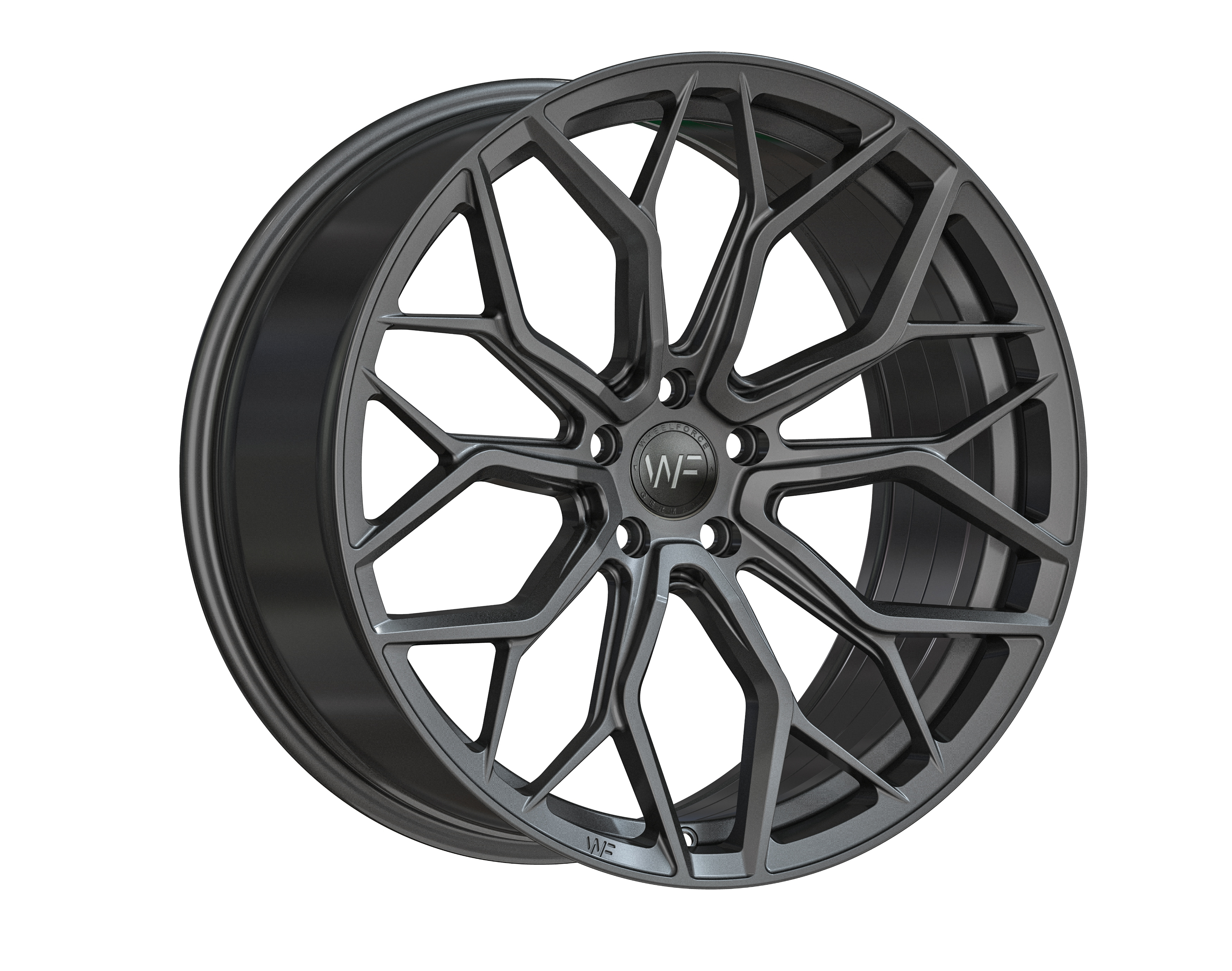 WF HE1-FF | FLOWFORGED + CNC DARK STEEL  5X114.3 9.5x21 ET35