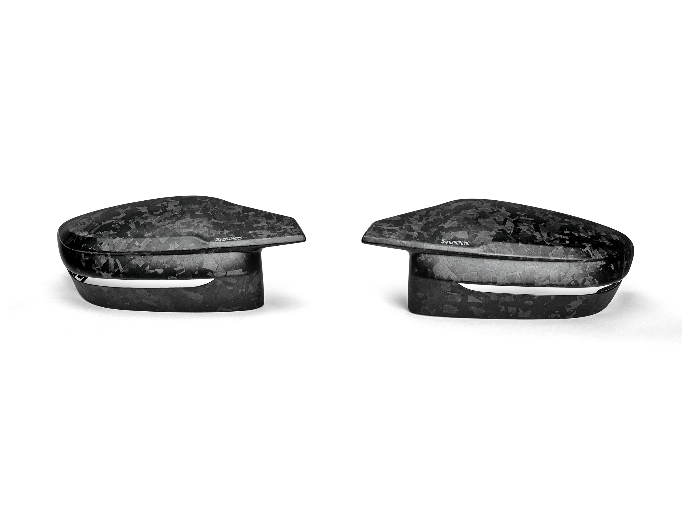 Chopped Carbon Fibre Mirror Cap Set - Matte