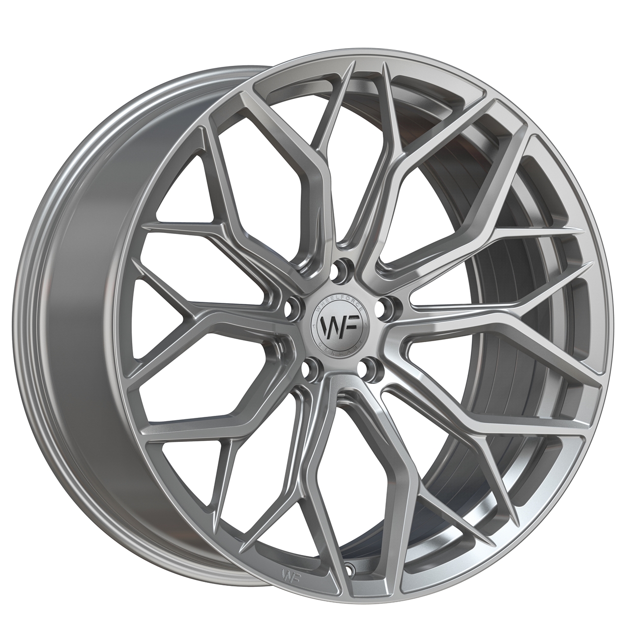 WF HE1-FF | FLOWFORGED + CNC FROZEN SILVER 5X114.3 10.5x21 ET44